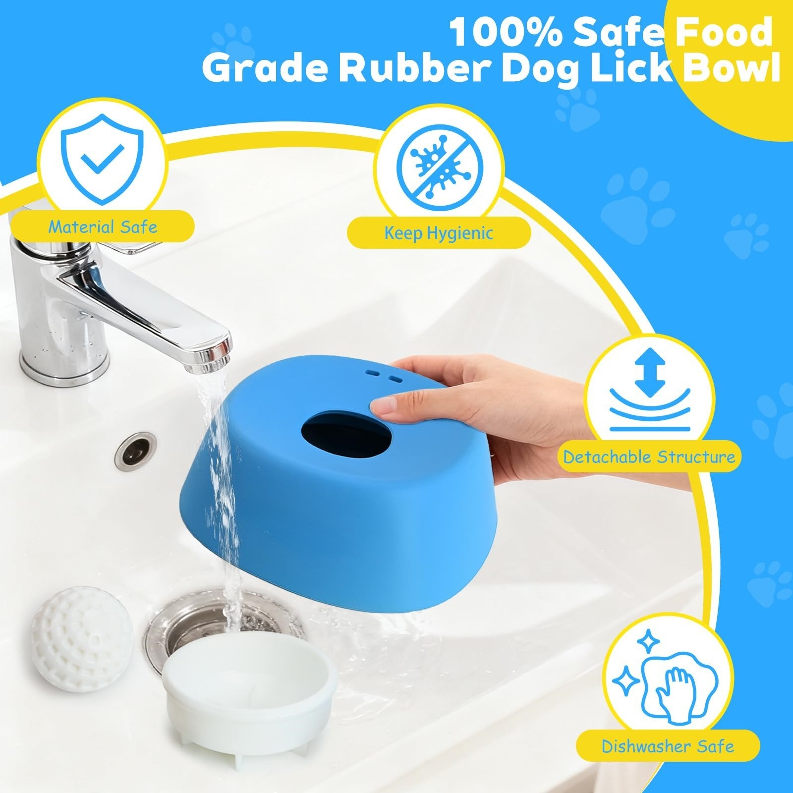 Pet Slow Feeder Non-Slip Spherical Dog Licking Bowl Anti-Choking Dog Bowl Lick Toy For Liquid Treats Bone Broth Yogurt - Image 4