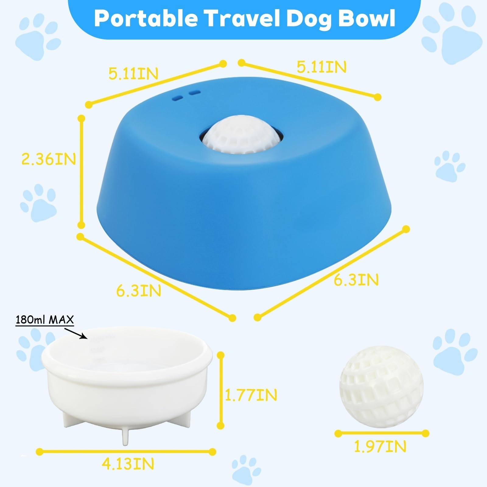 Pet Slow Feeder Non-Slip Spherical Dog Licking Bowl Anti-Choking Dog Bowl Lick Toy For Liquid Treats Bone Broth Yogurt - Image 5